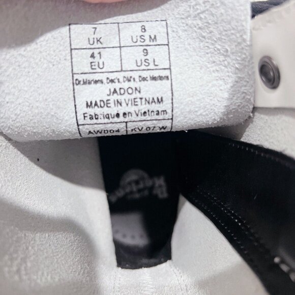 Dr. Martens Jadon 8-Eye Platform Combat Boot White Leather Womens US 9/ Mens US8 - Picture 12 of 12